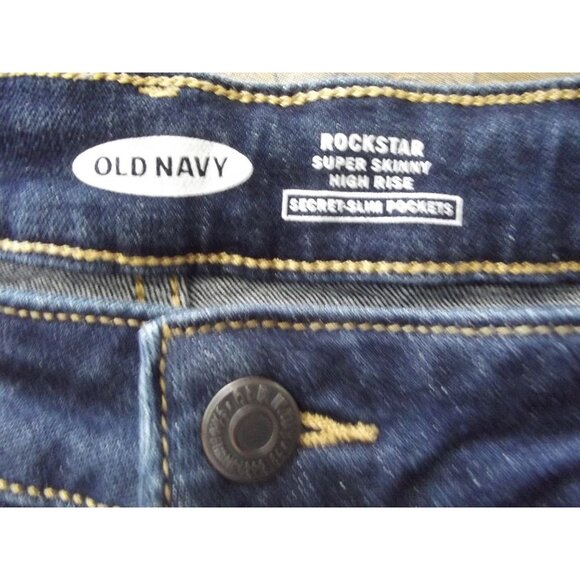 Old Navy Rockstar Jeans Womens 14x28" Super Skinny High Rise secret slim pockets - Picture 5 of 6